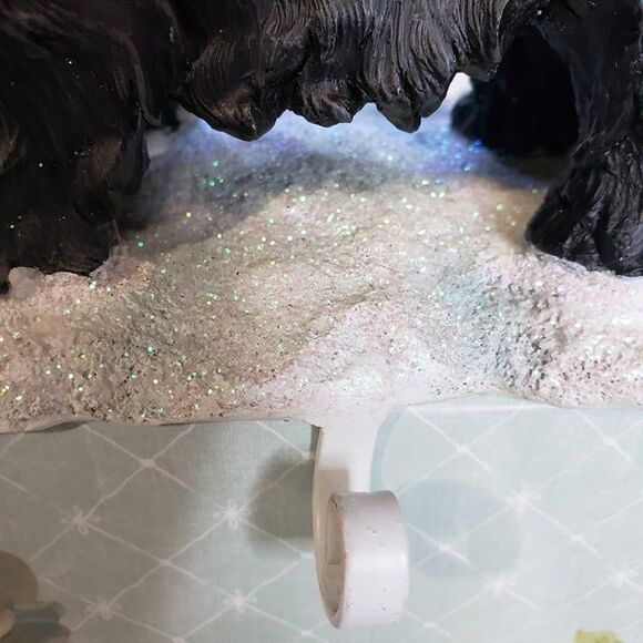 Adorable Vintage Scotty Dog Christmas Stocking Hanger Resin RARE Scottish - Picture 2 of 11